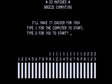 23 Matches (Breeze Computing) - Screenshot - Gameplay Image