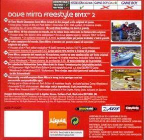 Dave Mirra Freestyle BMX 2 - Box - Back Image