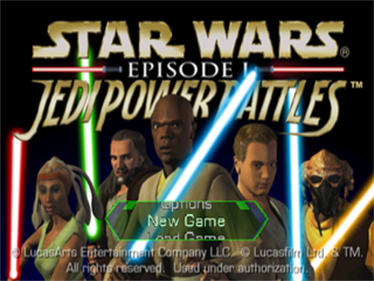 Star Wars: Episode I: Jedi Power Battles - Screenshot - Game Select Image