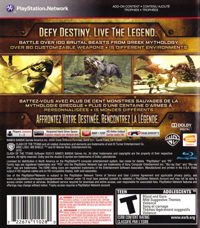 Clash of the Titans for PlayStation 3