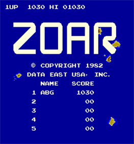 Zoar - Screenshot - High Scores Image