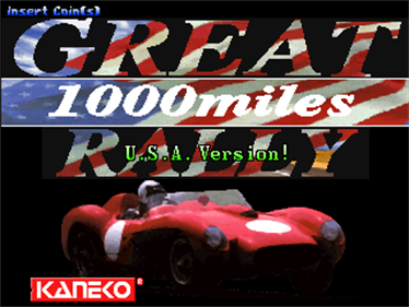 Great 1000 Miles Rally: U.S.A Version! - Screenshot - Game Title Image