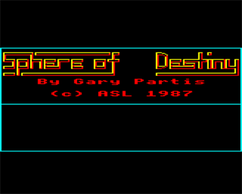 Sphere of Destiny - Screenshot - Game Title Image