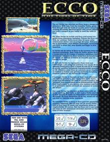 Ecco: The Tides of Time - Fanart - Box - Back Image