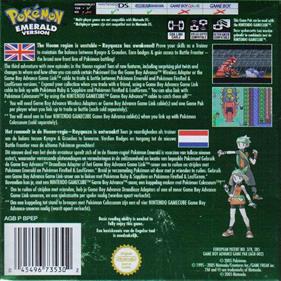 Pokémon Emerald Version - Box - Back