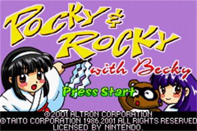 Pocky & Rocky with Becky - Screenshot - Game Title Image