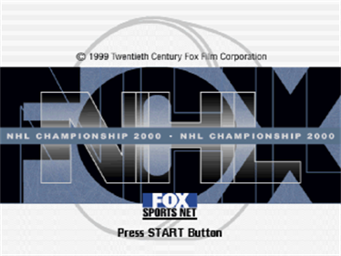 NHL Championship 2000 - Screenshot - Game Title Image