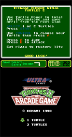 Teenage Mutant Ninja Turtles II: The Arcade Game - Screenshot - Game Title Image