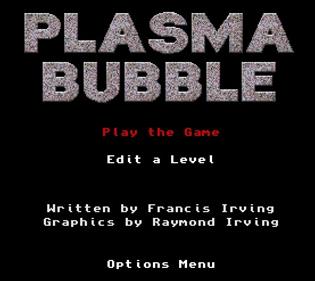 Plasma Bubble - Screenshot - Game Title Image