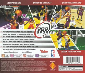 NBA ShootOut 2003 - Box - Back Image