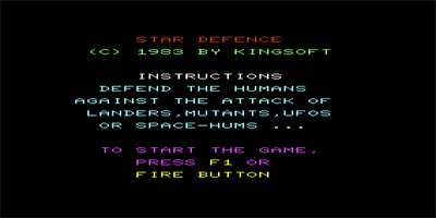 Star Defender - Screenshot - Game Title Image