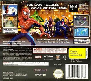 Spider-Man: Friend or Foe - Box - Back Image