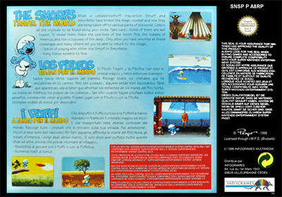 The Smurfs Travel the World - Box - Back Image