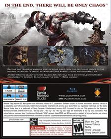 God of War III: Remastered - Box - Back Image