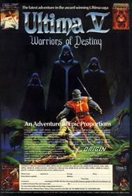Ultima V: Warriors of Destiny - Advertisement Flyer - Front Image