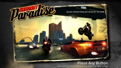 Burnout Paradise: The Ultimate Box - Screenshot - Game Title Image