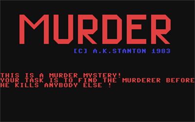 Murder - Screenshot - Game Title Image