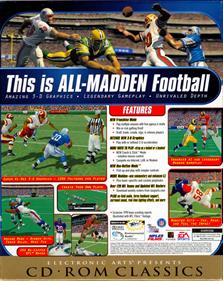 Madden NFL 99 - Box - Back Image