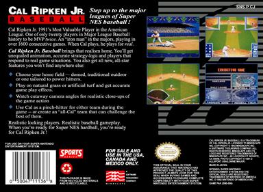 Cal Ripken Jr. Baseball - Box - Back Image