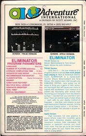 The Eliminator - Box - Back Image