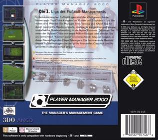 Player Manager 2000 - Box - Back Image