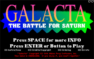 Galacta: The Battle for Saturn - Screenshot - Game Title Image