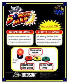 Neo Bomberman - Arcade - Controls Information Image