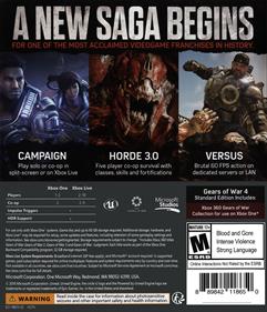 Gears of War 4 - Box - Back Image