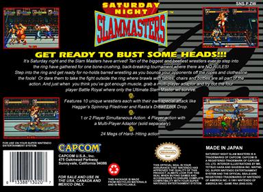 Saturday Night Slam Masters - Box - Back Image