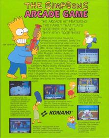 The Simpsons Arcade Game - Box - Back Image