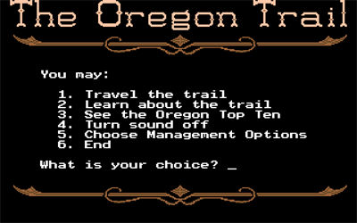 The Oregon Trail - Screenshot - Game Title Image