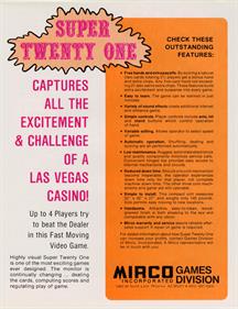 Super Twenty One - Advertisement Flyer - Back Image