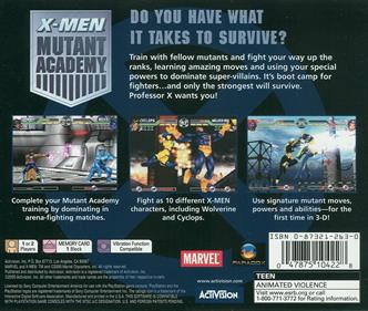 X-Men: Mutant Academy - Box - Back Image
