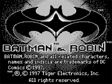 Batman & Robin - Screenshot - Game Title Image
