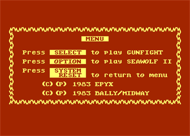 Arcade Classics: Seawolf II and Gun Fight - Screenshot - Game Select Image