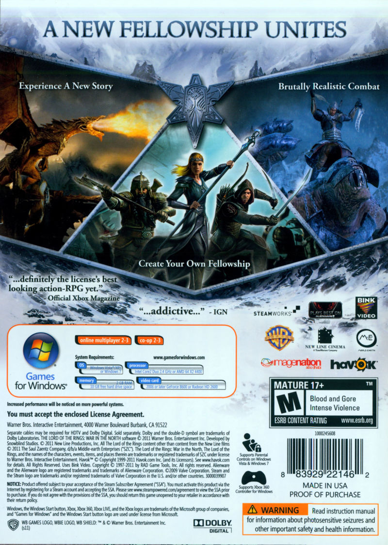 Lord of the Rings: War in the North (PS3) 