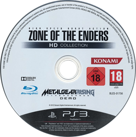 Zone of the Enders: HD Collection - Disc Image