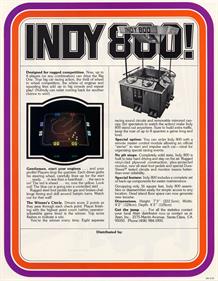 Indy 800 - Advertisement Flyer - Back Image