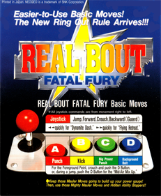 Real Bout Fatal Fury - Arcade - Controls Information Image