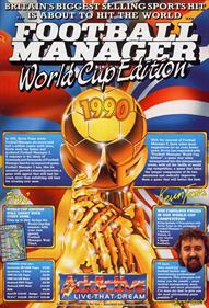 Football Manager: World Cup Edition 1990 - Advertisement Flyer - Front Image
