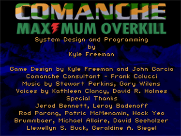 Comanche: Maximum Overkill - Screenshot - Game Title