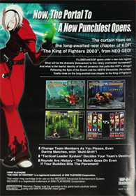 The King of Fighters 2003 - Box - Back Image