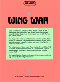 Wing War - Box - Back Image
