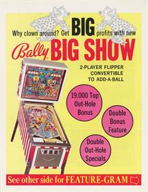 Big Show (1974) - Advertisement Flyer - Front Image