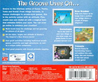 Disney's The Emperor's New Groove: Groove Center - Box - Back Image