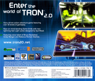 Tron 2.0 - Box - Back Image