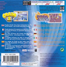 Crash & Spyro SuperPack Volume 1: Crash N-Tranced and Spyro: Season of Ice - Box - Back Image