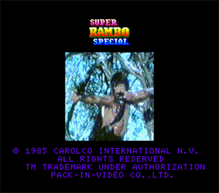 Super Rambo Special - Screenshot - Game Title Image
