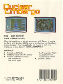 Nuclear Embargo - Box - Back Image