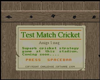Test Match Cricket - Screenshot - Game Title Image